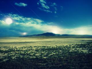 обои Панорама пустынной равнины фото