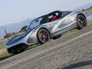 обои Tesla Roadster Sport TAG Heuer 2010 бок фото
