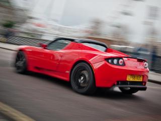 обои Tesla Roadster Sport UK-spec 2009 скорость фото