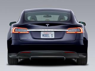 обои для рабочего стола: Tesla Model S 2012 стопы