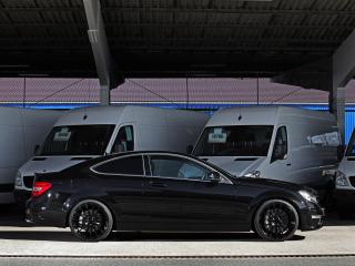 обои KTW Tuning Mercedes-Benz C 63 AMG Black Daimler (C204) 2013 бок фото