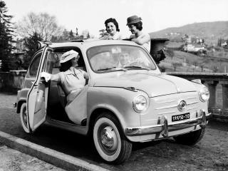 обои Fiat 600 1955 девушки фото