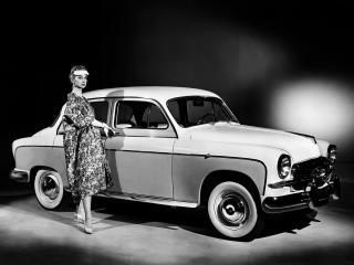 обои для рабочего стола: Fiat 1400 B (101) 1956 девушка