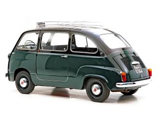 обои для рабочего стола: Fiat 600 Multipla Taxi 1960 бок