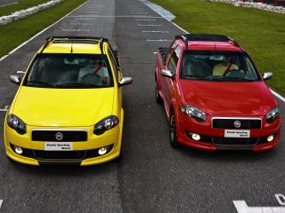 обои Fiat Strada Sporting 2011 двое фото