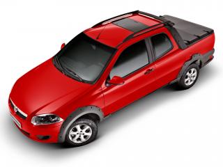 обои для рабочего стола: Fiat Strada Trekking CD 2012 красная
