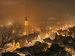 обои Городок Альбштад в тумане,   Германия фото