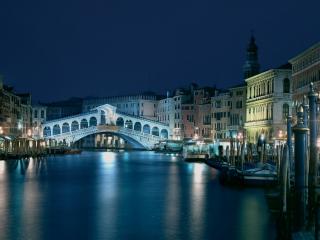 обои для рабочего стола: Вечерний мост в Венеции