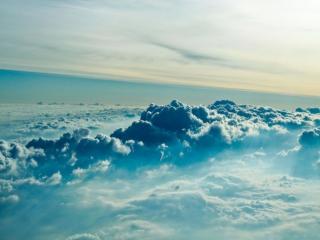 обои Вид над облаками фото