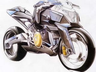 обои Рисунок мотоциклa фото