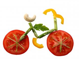 обои Веловипед из овощей фото