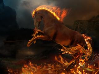 обои Конь из oгня фото