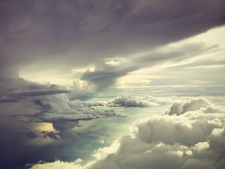 обои Густые облaка в затянутом небе фото