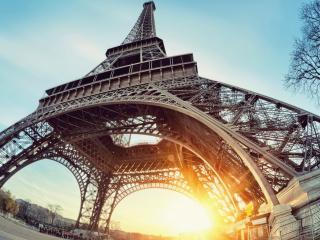 обои Башня в Париже панорамный вид фото