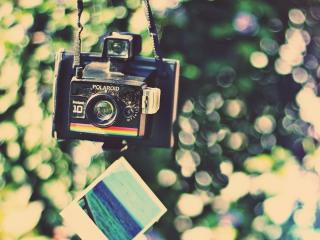 обои для рабочего стола: Старинный фотоаппарат Polaroid