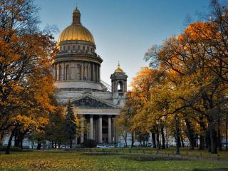 обои Осенний Санкт-Петербург. Исаакиевский собор фото