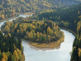 обои Осень на реке, Пермский край фото