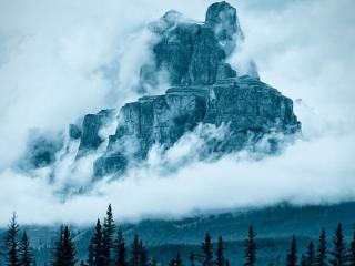 обои для рабочего стола: Гора Castle в национальном парке Банф,   штат Альберта,   США
