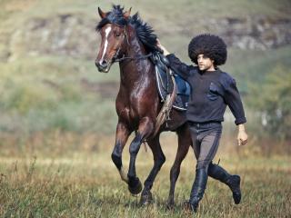 обои Джигит и конь фото