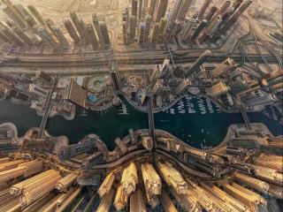 обои Дубаи,   вид сверху фото