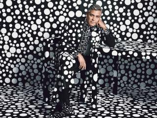 обои Джорж Клуни в гороховой текстуре фото