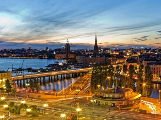 обои Стокгольмский рассвет. Швеция фото