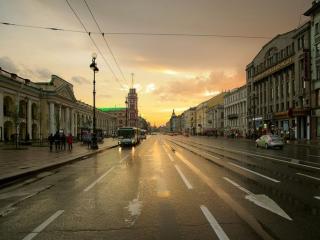 обои Дождливый день в Санкт-Петербурге фото