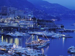 обои Ночной порт Монако фото