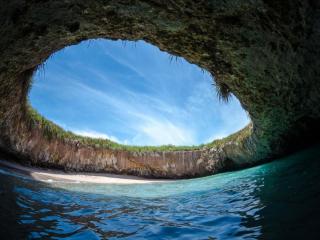 обои Скрытый пляж на Островах Мариетты,   Мексика фото