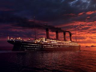 обои Титаник на закате фото