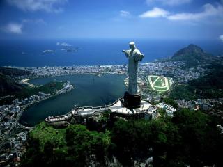 обои Статуя Христа Искупителя - символ Бразилии фото