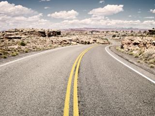 обои Извилистая дорога в Американских прериях фото