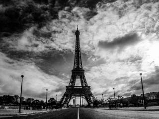 обои Черно-белое фото Парижа фото