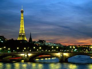 обои Париж - вид на мост фото
