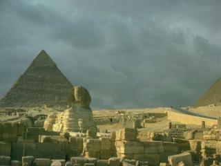 обои для рабочего стола: Египетские пирамиды и Сфинкс
