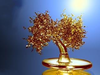обои Золотое дерево фото