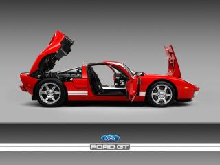 обои для рабочего стола: Ford gt red