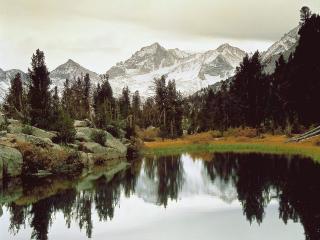 обои Озеро и горы, Калифорния фото
