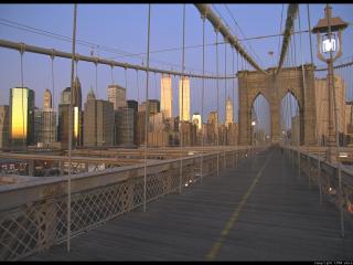 обои Бруклинский пешеходный мост фото