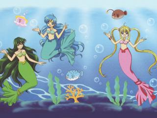 обои для рабочего стола: Mermaid Melody - девушки под водой