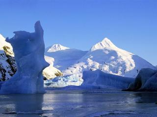 обои Айсберги вокруг ледника, Аляска фото