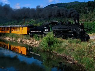 обои Durango & Silverton Narrow Gauge Railroad, Trimble, Colorado фото