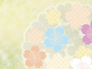 обои Colors and flower pattern in japanese style фото