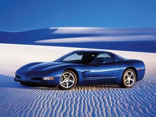 обои Chevrolet corvette в песках фото