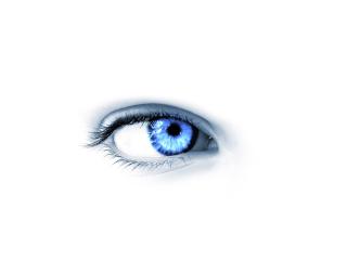 обои Голубой глаз на белом фоне фото