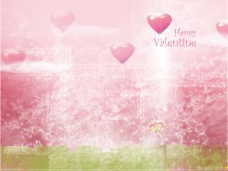 обои День Св. Валентина - Сердца и надпись - Happy Valentine фото