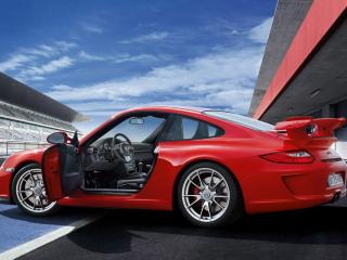 обои Porsche - 911 GT3 с открытой дверью фото