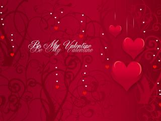 обои День Св. Валентина - Надпись и сердца фото