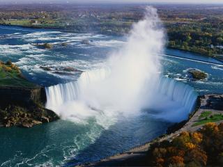 обои Aerial View of Horseshoe Falls, Niagara Falls фото