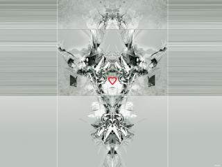 обои 3D сердечко фото